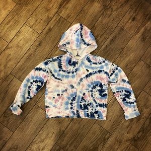 NWOT Girls Tie-Dye Abercrombie Kids Full-Zip Hoodie